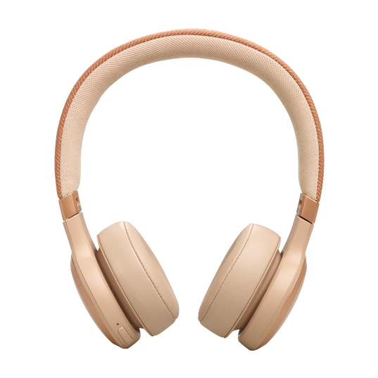 JBL Live 670NC - Sandstone - Wireless On-Ear Headphones with True Adaptive Noise Cancelling - Front